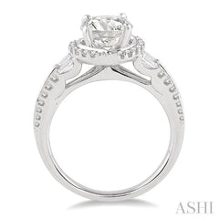 5/8 Ctw Diamond Semi-Mount Engagement Ring in 14K White Gold