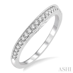 1/4 Ctw Round Cut Diamond Wedding Band in 14K White Gold