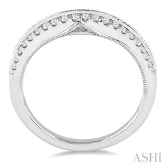 1/4 Ctw Round Cut Diamond Wedding Band in 14K White Gold