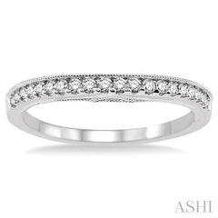 1/4 Ctw Round Cut Diamond Wedding Band in 14K White Gold