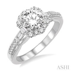 3/8 Ctw Diamond Semi-Mount Engagement Ring in 14K White Gold