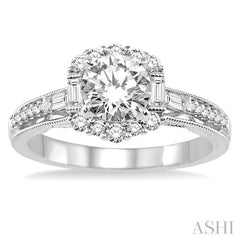 3/8 Ctw Diamond Semi-Mount Engagement Ring in 14K White Gold