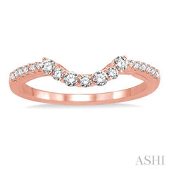 1/3 Ctw Round Cut Diamond Wedding Band in 14K Rose Gold