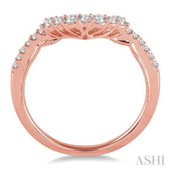 1/3 Ctw Round Cut Diamond Wedding Band in 14K Rose Gold