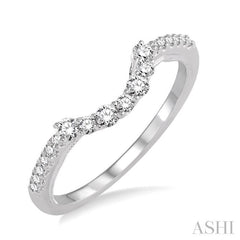 1/3 Ctw Round Cut Diamond Wedding Band in 14K White Gold