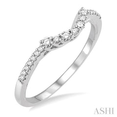 1/5 Ctw Round Cut Diamond Wedding Band in 14K White Gold