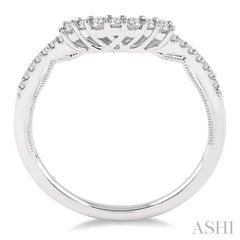 1/5 Ctw Round Cut Diamond Wedding Band in 14K White Gold