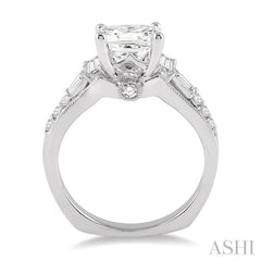1/2 Ctw Diamond Semi-Mount Engagement Ring in 14K White Gold