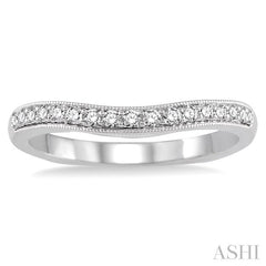 1/4 Ctw Round Cut Diamond Wedding Band in 14K White Gold