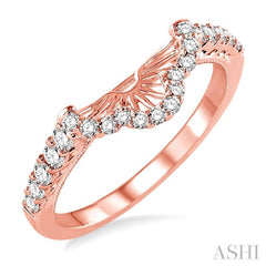 3/8 Ctw Round Cut Diamond Wedding Band in 14K Rose Gold