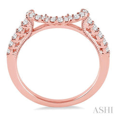 3/8 Ctw Round Cut Diamond Wedding Band in 14K Rose Gold