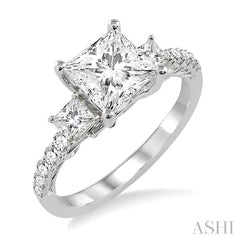 1/2 Ctw Diamond Semi-Mount Engagement Ring in Platinum