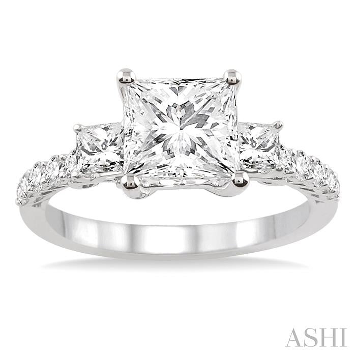 1/2 Ctw Diamond Semi-Mount Engagement Ring in Platinum