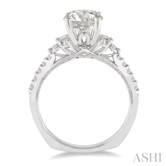 3/8 Ctw Diamond Semi-Mount Engagement Ring in Platinum