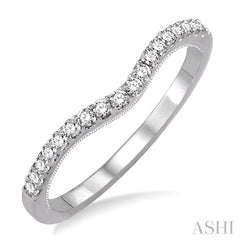 1/4 Ctw Round Cut Diamond Wedding Band in 14K White Gold