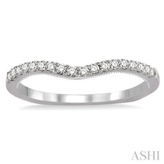1/4 Ctw Round Cut Diamond Wedding Band in 14K White Gold
