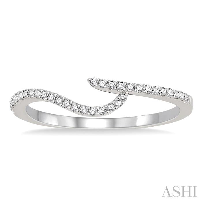 1/6 Ctw Round Cut Diamond Wedding Band in 14K White Gold