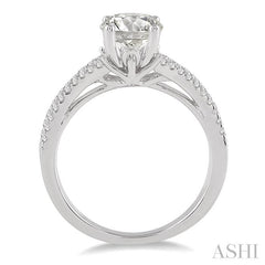 1/4 Ctw Diamond Semi-Mount Engagement Ring in Platinum
