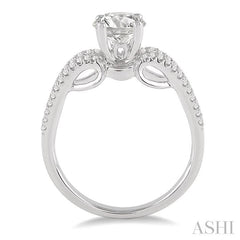 1/3 Ctw Diamond Semi-Mount Engagement Ring in Platinum