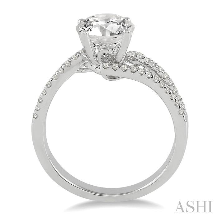 1/3 Ctw Diamond Semi-Mount Engagement Ring in 14K White Gold