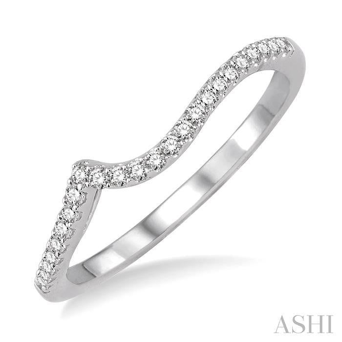 1/6 Ctw Round Cut Diamond Wedding Band in 14K White Gold