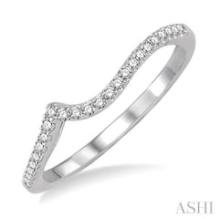 1/6 Ctw Round Cut Diamond Wedding Band in 14K White Gold