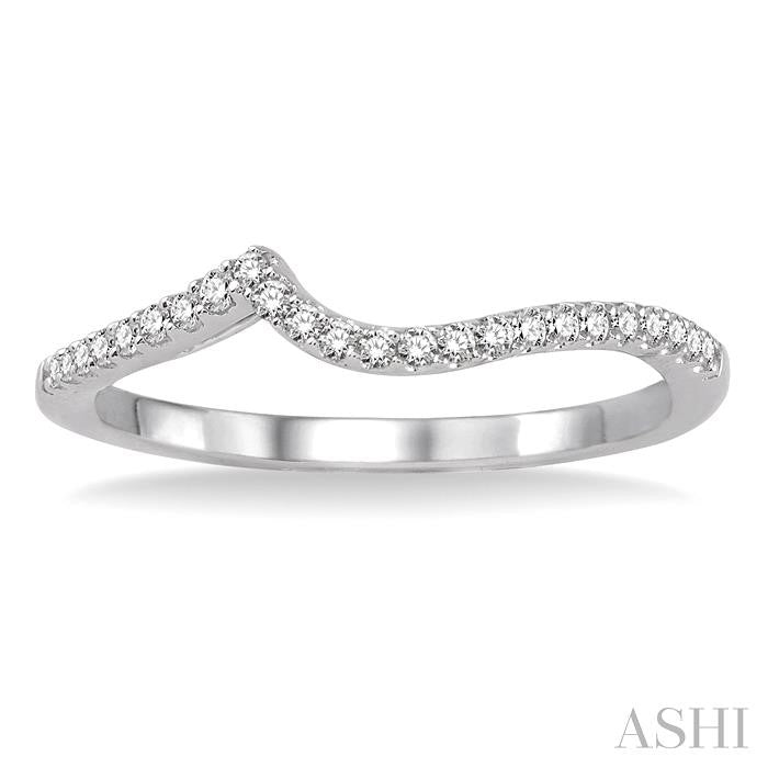 1/6 Ctw Round Cut Diamond Wedding Band in 14K White Gold