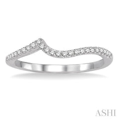 1/6 Ctw Round Cut Diamond Wedding Band in 14K White Gold