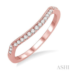 1/5 Ctw Round Cut Diamond Wedding Band in 14K Rose Gold