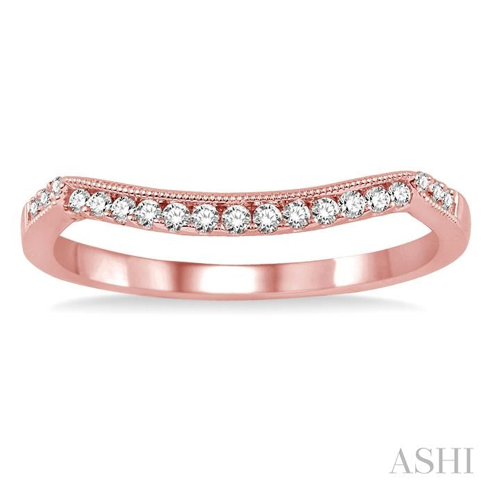 1/5 Ctw Round Cut Diamond Wedding Band in 14K Rose Gold