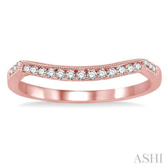 1/5 Ctw Round Cut Diamond Wedding Band in 14K Rose Gold
