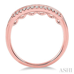 1/5 Ctw Round Cut Diamond Wedding Band in 14K Rose Gold
