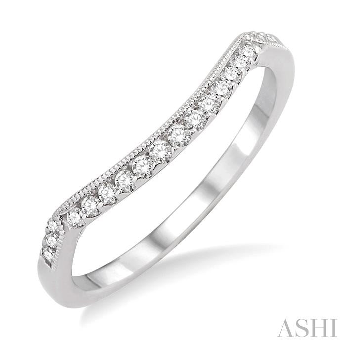 1/5 Ctw Round Cut Diamond Wedding Band in 14K White Gold