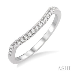 1/5 Ctw Round Cut Diamond Wedding Band in 14K White Gold