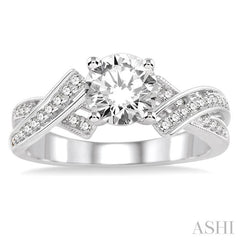 1/3 Ctw Diamond Semi-Mount Engagement Ring in 14K White Gold