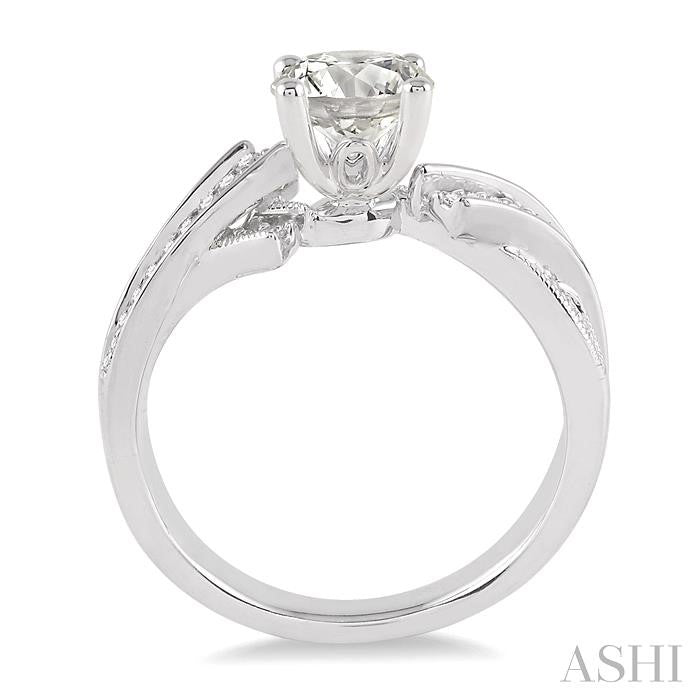 1/3 Ctw Diamond Semi-Mount Engagement Ring in 14K White Gold