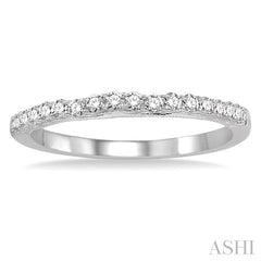 1/4 Ctw Round Cut Diamond Wedding Band in 14K White Gold