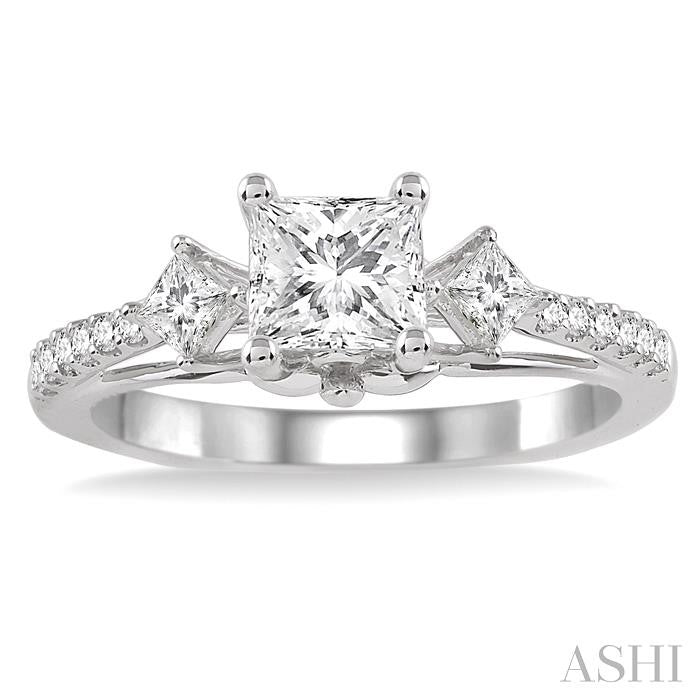 1/3 ctw Diamond Semi-Mount Engagement Ring in 14K White Gold