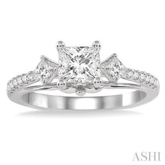 1/3 ctw Diamond Semi-Mount Engagement Ring in 14K White Gold