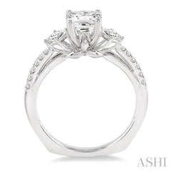 1/3 ctw Diamond Semi-Mount Engagement Ring in 14K White Gold