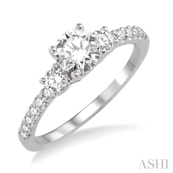 1/2 ctw Diamond Semi-Mount Engagement Ring in 14K White Gold