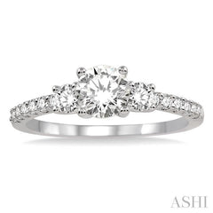 1/2 Ctw Diamond Semi-Mount Engagement Ring in 14K White Gold
