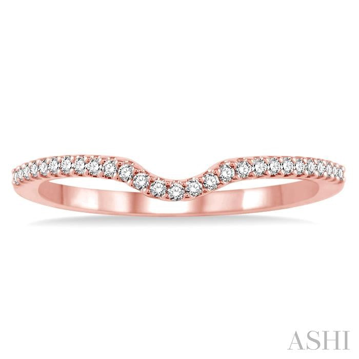 1/6 Ctw Round Cut Diamond Wedding Band in 14K Rose Gold
