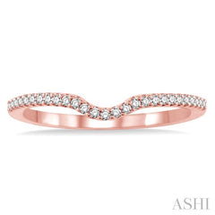 1/6 Ctw Round Cut Diamond Wedding Band in 14K Rose Gold