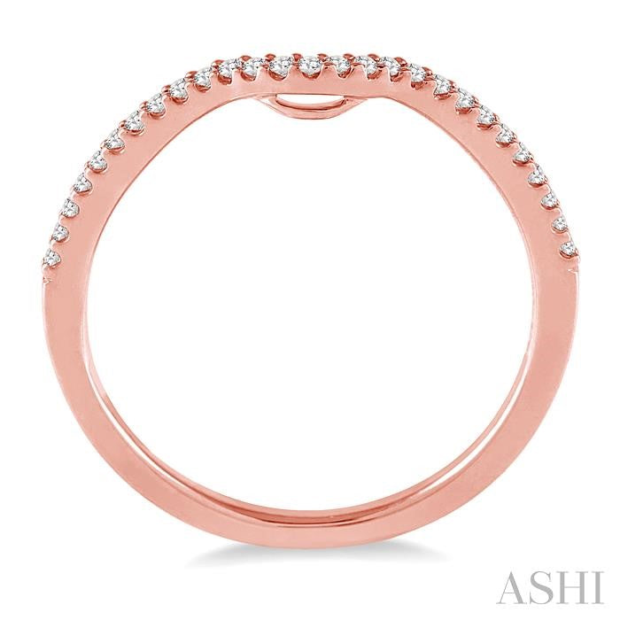 1/6 Ctw Round Cut Diamond Wedding Band in 14K Rose Gold