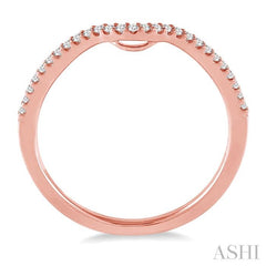 1/6 Ctw Round Cut Diamond Wedding Band in 14K Rose Gold