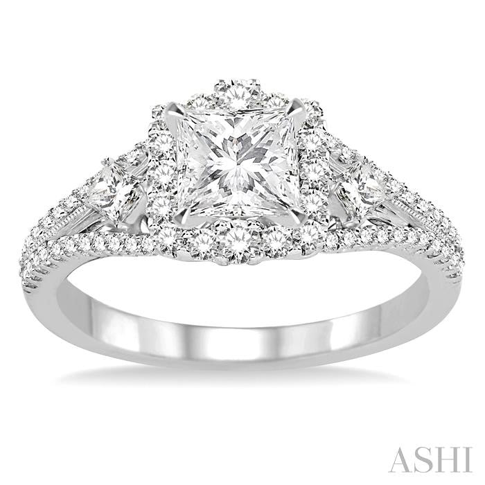 1/2 Ctw Diamond Semi-Mount Engagement Ring in 14K White Gold