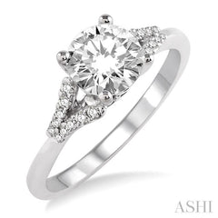 1/10 Ctw Diamond Semi-Mount Engagement Ring in 14K White Gold