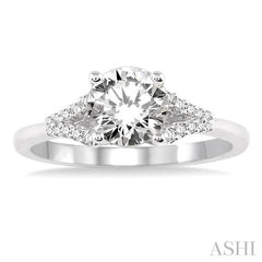 1/10 Ctw Diamond Semi-Mount Engagement Ring in 14K White Gold