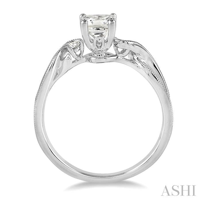 1/20 Ctw Diamond Semi-Mount Engagement Ring in 14K White Gold